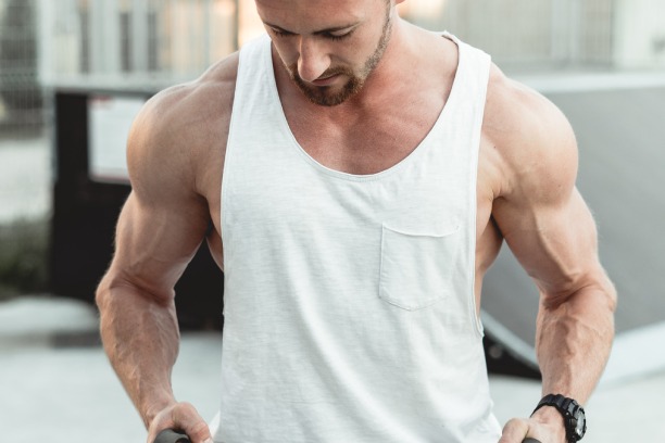 Model wearing a tank-top.